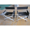 Aluminum canvas folding director chair with side table and bags